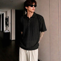 MAFIA® Vellum Pointelle Open Knit Polo