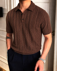 MAFIA® Vellum Pointelle Open Knit Polo